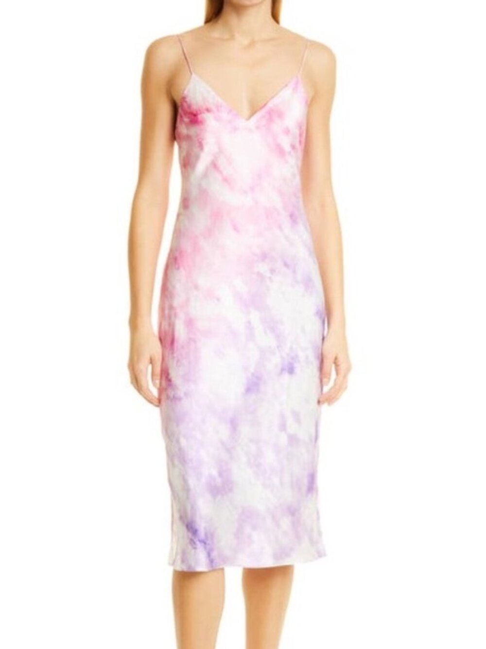 CAMI NYC Tie Dye Silk Slip Dress
